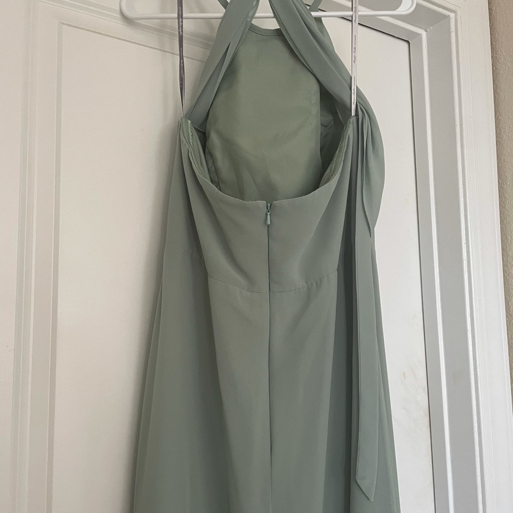 Monique Lhullier Seafoam Green Bridesmaid Dress